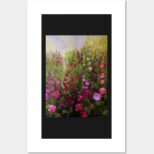 Hollyhocks Posters and Art